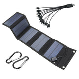 لوحة طاقة شمسية محمولة 70 وات قابلة للطي بنك طاقة شمسي 5 فولت 2A USB مخرج بطارية شمسية مقاومة للماء لشاحن الهاتف في الهواء الطلق