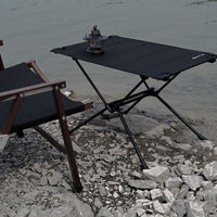 Надворешна преклопна маса од алуминиумска легура Пренослива ултралесна туристичка маса за складирање, пикник за патување, мебел за кампување