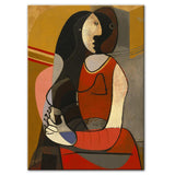 Hq قماش طباعة امرأة جالسة بابلو بيكاسو الشهيرة منتجات استنساخ اللوحة على Etsy