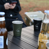 350 ml lauko stovyklavimo stalo reikmenys Kelioniniai puodeliai Patogus iškylos reikmenys Nerūdijančio plieno Vyno Alaus puodeliai Viskio puodeliai