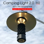 USB polnilna LED svetilka za kampiranje Večnamenske luči Svetilka 3 načini Prenosni zunanji šotor Viseče zasilne luči