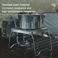 Outdoor Portable Foldable Stove Stand Rack Camping Pot Bracket Holder Gas Stoves Burner Bracket Travel BBQ Barbecue Accessories
