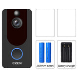 كاميرا جرس باب الهاتف الذكي IP 1080P للشقق إنذار بالأشعة تحت الحمراء للأمن اللاسلكي إنترفون واي فاي باب فيديو من EKEN V7