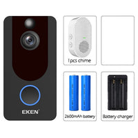 Smart IP 1080P Phone Door Bell Doorbell Camera For Apartments IR Alarm Wireless Security Intercom WIFI Video Door From EKEN V7