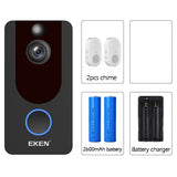 Smart IP 1080P Phone Door Bell Doorbell Camera For Apartments IR Alarm Wireless Security Intercom WIFI Video Door From EKEN V7
