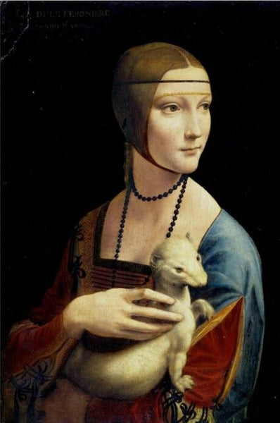 The Lady With An Ermine HQ Canvas Print Art Paintings Reproduction Leonardo Da Vinci Famous