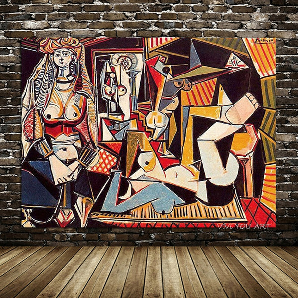 Women Of Algiers Picasso Oil Painting Hand Painted on Canvas