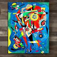 Wassily Kandinsky مجردة ملونة جدار الفن الإطار متاح HQ قماش طباعة