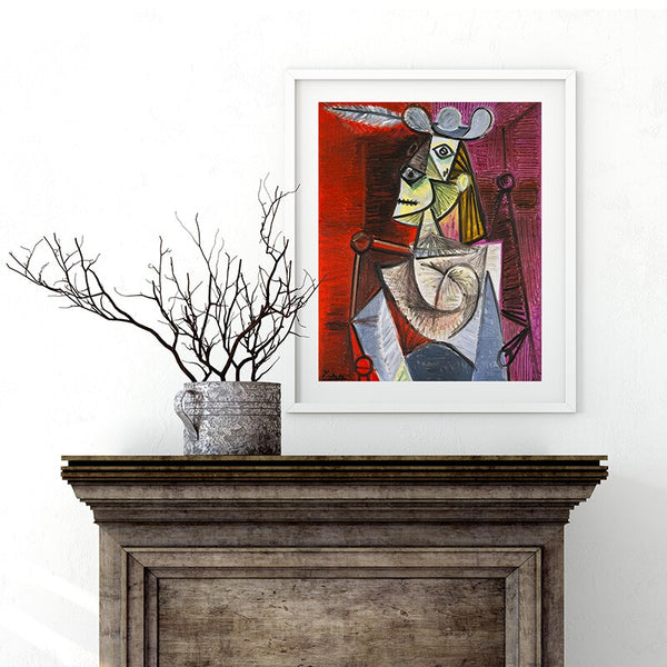 Picasso Woman in an Armchair HQ Canvas Print