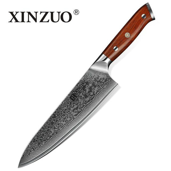 Xinzuo 8.5 Inch Chef Knives High Carbon Vg10 Japanese 67Layer Damascus Kitchen Knife Stainless Steel