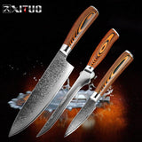 Xituo 5.5 بوصة دمشق قطعة العاج السكاكين فائدة اليابانية Vg10 الصلب الشيف سكين Micarta مقبض