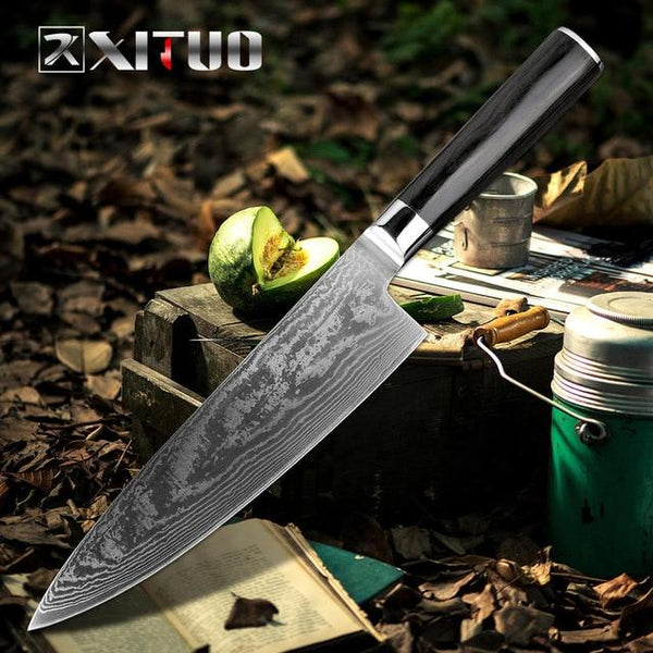 Xituo Damascus Knives Chef Knife Japanese Kitchen Vg10 67 Layer Stainless Steel Ultra Sharp Sashimi