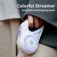Corretja per a gos Corretja retràctil i collaret per a gos Spotlight Corda de tracció automàtica per a gossos de mascotes per a gossos petits i mitjans Producte per a mascotes