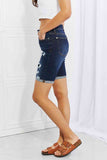 Judy Blue Lucy High Rise Patch Bermuda-shorts