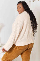 Double Take Open Front Long Sleeve Cardigan