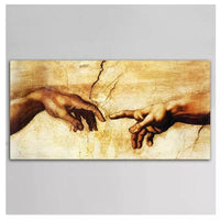handmade Classical oil Painting Decorative Canvas Art Michelangelo Creation Of Adam (hand painted)