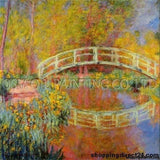 Artista de l'equip subministrament directe de reproducció d'alta qualitat Monet Pont japonès Pintura a l'oli sobre lona