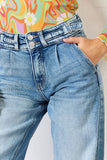 Широкие джинсы с высокой талией Kancan