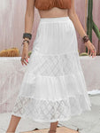 Lace Detail High mitti Tiered pils