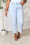 BAYEAS Straight Jeans med høj talje i fuld størrelse