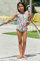 Marina West Swim Bring Me Flowers Costume intero con scollo a V Cherry Blossom Cream
