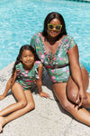 Marina West Swim Jednodijelni kupaći kostim Bring Me Flowers s V-izrezom u boji kadulje