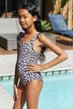 Marina West Swim Float On Ruffled One-Piece in Cat