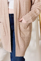 Hailey & Co Cardigan à poches en tricot torsadé pleine taille