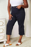 Джуди Сини широки изрязани дънки в пълен размер с висока талия за контрол на корема