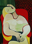 Pablo Picasso The Dream La Reve 1932 slavný nástěnný obraz RÁM K DISPOZICI Obraz na plátně HQ