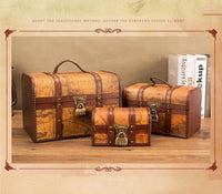 Klasický dřevěný box Evropský retro kreativní úložný box Starožitné truhly s pokladem Domácnost Vintage domácí dekorace Dárek