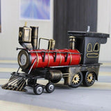 Metalowy pociąg miniaturowe figurki rzemiosło ozdoby na biurko antyczny model samochodu rzemiosło dekoracja pokoju Home Decor prezenty urodzinowe