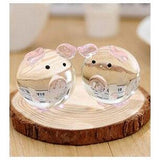 Creative Mini Cute Crystal Pig Figurines Ornaments Couple Pig Miniature Desktop Crafts Kid Toy Gifts Home Decoration Furnishings