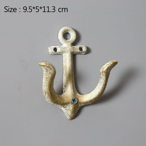 Anchor Model Iron Ornament Wall Hook Home Decoration Rail Door Decor Accessories Bag Hooks Furnishing Crafts Household