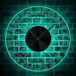 Vegvisir ויקינג מצפן עיצוב וינטג 'שעון קיר מואר רוני צבע הגנה על אור