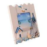 Estilo sa Mediteranyo nga Wooden Photo Frame Ornaments Wall Hanging Frames Home Door Decor Rectangle Picture Furnishing Articles Mga Regalo