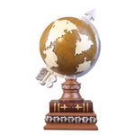 რთველი ფისოვანი გლობუსი წიგნით ხელნაკეთობების მოდელი სახლის მორთულობა მინიატურული ორნამენტები Artesanato Globe Figurines სახლის დეკორატიული ქანდაკება