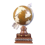 Globe en résine Vintage avec livre artisanat modèle décoration de la maison ornements miniatures Artesanato Globe Figurines décor à la maison Sculpture