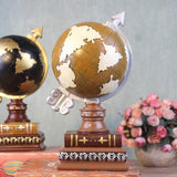 Vintage pryskyřičný glóbus s knižními řemesly Model domácí dekorace miniaturní ozdoby Artesanato koule figurky domácí dekorace sochařství