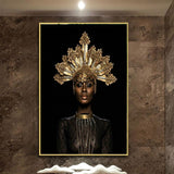 Obraz na plátně Hq Old Crown Black African Woman Wall Art Picture Products On Etsy