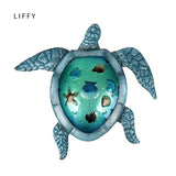 Il·lustracions de paret de metall de tortuga fetes a mà per a la decoració de jardins Estàtues a l’aire lliure i accessoris Miniatures d’animals Escultures