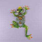 Ručně vyráběná kovová žába na zeď pro domácí a zahradní dekorace Sochy Sochy a miniatury Zahradní dekorace Venkovní zvíře