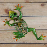 Arte de pared de rana de metal hecho a mano para decoración del hogar y jardín Estatuas Esculturas y miniaturas Decoración de jardín Animal al aire libre