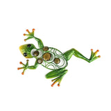 Ručně vyráběná kovová žába na zeď pro domácí a zahradní dekorace Sochy Sochy a miniatury Zahradní dekorace Venkovní zvíře