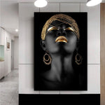 Högkvalitativt canvastryck Afrika svart konst kvinna oljemålning tryckta affischer tryck modern stor storlek