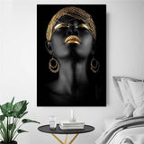 عالية الجودة قماش طباعة أفريقيا الفن الأسود امرأة النفط اللوحة المطبوعة الملصقات يطبع الحديثة حجم كبير