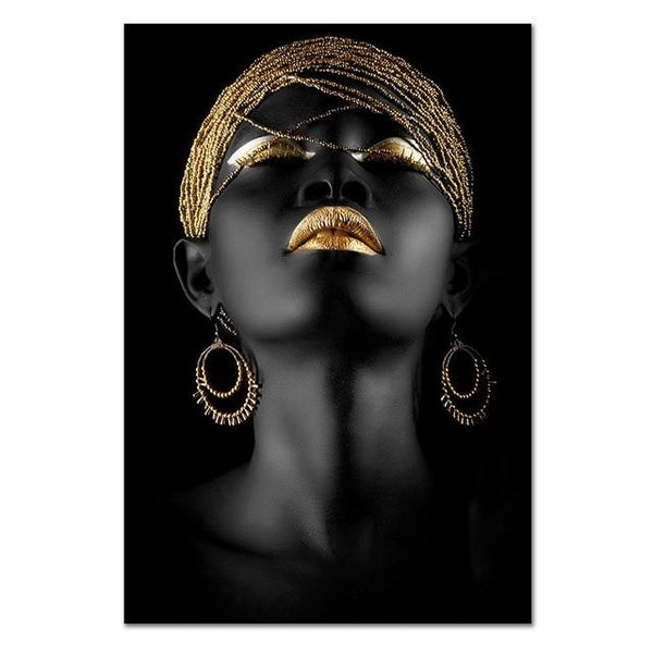 High Quality Canvas Print Africa Black Art Woman Oil Painting Printed Posters Prints Modern Big Size