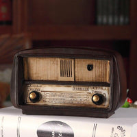 Estil europeu Resin Radio Model Retro Adorns nostàlgics Vintage Radio Craft Bar Decoració per a la llar Accessoris Regal Imitació antiga
