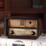 Еуропа стиліндегі шайырлар радиосының моделі Ретро ностальгиялық әшекейлер Винтажды радио қолөнер барында үй декоры керек-жарақтары Сыйлық антикалық имитация