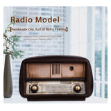 Estil europeu Resin Radio Model Retro Adorns nostàlgics Vintage Radio Craft Bar Decoració per a la llar Accessoris Regal Imitació antiga
